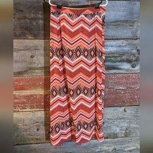 Chevron maxi skirt